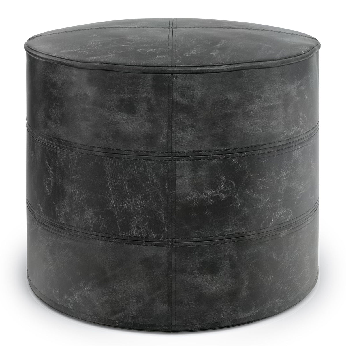 Connor - Handcrafted Round Pouf, photo 3 of 24