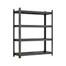 4-Tier Height-Adjustable Storage Rack, Vertical Organizer, Assembly Required - Black by HouseOfZazla