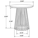 Touhy Round Solid Wood End Side Table Natural Mango