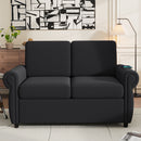 Pull Out Sofa Bed Loveseat Sleeper With Twin Size Memory Mattress With Two USB Ports For Living Room Spaces by HouseOfZazla