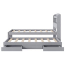 Platform Bed With LED Headboard, Charging Station, Trundle And 2 Drawers by HouseOfZazla