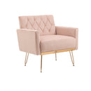 Accent Chair, leisure single sofa with Rose Golden feet