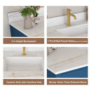 42" Modern Solid Wood Bathroom Vanity with Sink, 43" Carrara