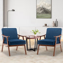 Mid Century Modern Accent Chair With Solid Wood Frame And Extra Thick Backrest by HouseOfZazla