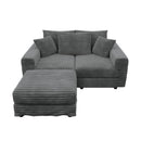 Deep Seat Convertible Sofa With Soft Pillows And Ottomans by HouseOfZazla