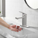Brushed Nickel Single Handle Bathroom Faucet with Deck by HouseOfZazla