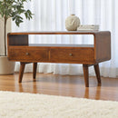 Solid Wood Curved Media Unit by HouseOfZazla