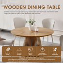 Wooden Dining Table - Modern Round Design for Versatile Use