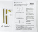 14"W Moderne Flush Mount Conversion Kit White Fabric Drum Lampshade by LampsUSA