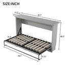 Twin Size Murphy Bed With Cabinet Storage - Gray by HouseOfZazla
