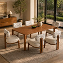 7-Piece Dining Table Set for 6, 70"