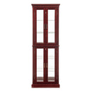Curio Cabinet Lighted Curio Diapaly Cabinet With Adjustable Shelves And Mirrored Back Panel, Tempered Glass Doors (6 Tier), (E26 Light Bulb Not Included)