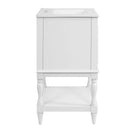 Modern Bathroom Vanity With Sink, Rectangular Cabinet With Open Shelf And Closed Storage