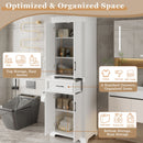 Freestanding Bathroom Vanity, Elegant Design With 4 Doors & 1 Drawer, Adjustable Shelves, Damping Hinges - White by Unique Piece Furniture