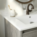 24"W x 18.5"D Drop-In Bathroom Ceramic Vessel Sink with Single Hole by HouseOfZazla