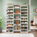 14 Tier Shoe Storage Cabinet With 23 Open Cubbies, 46 Pairs Capacity Entryway Organizer - White by HouseOfZazla