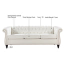 84.65" Rolled Arm Chesterfield 3 Seater Sofa