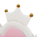 Extending Daybed With LED Lights, Modern Upholstered Princess Daybed With Crown Headboard by HouseOfZazla
