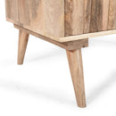 Stylish Style 2 Drawer 2 Door Cabinet, Mango Wood - Natural by HouseOfZazla