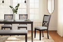 Langwest - Dining Room Table Set (Set of 6) - Brown