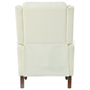 Push Back Recliner Chair Upholstered With Classic Wing Back And Solid Gourd-Shaped Legs by HouseOfZazla