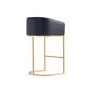Mid-Century Modern Stool With Steel Base by HouseOfZazla