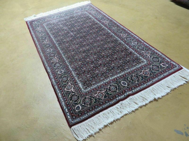 3' X 5' Vintage Fine Handmade Indian Amritsar Wool Silk Rug Nice