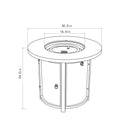 30" Propane Gas Fire Pit Table, 50000 BTU Round Steel Fire Pit by HouseOfZazla