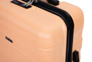 3 Piece Luggage Sets PC Lightweight & Durable Expandable Suitcase with Two Hooks, Spinner Wheels, TSA Lock, (21/25/29) Peach