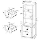 Geary - 3 Shelf Bookcase With USB Charging And Lockable Top Drawer by HouseOfZazla