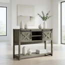 Farmhouse Entryway Table With Sliding Barn Door by HouseOfZazla