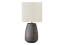 Contemporary Ceramic Table Lamp in Gray and Cream by HouseOfZazla
