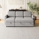 85.8" Sleeper Sofa, Sofa Bed - 2 in 1 Pull Out Sofa Bed with Storage Sofa, Sofa Sleeper with Pull Out Bed with Charging Port