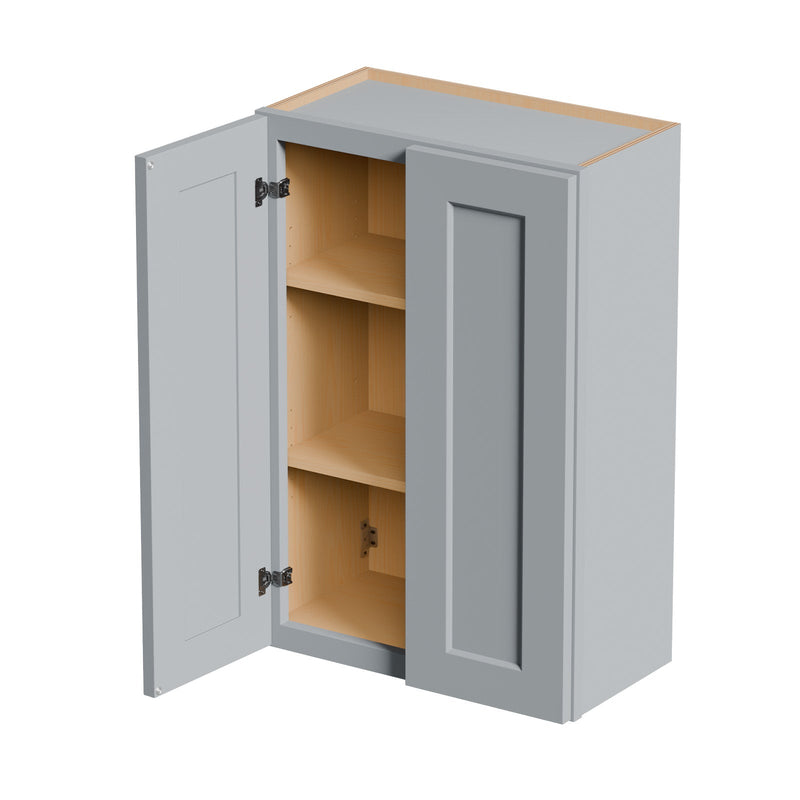 Gray Shaker Solid Wood Wall Cabinet with Soft-Close Doors, photo 4 of 7