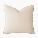 Homey Cozy Throw Pillow With Decorative Stitching - Ivory by HouseOfZazla