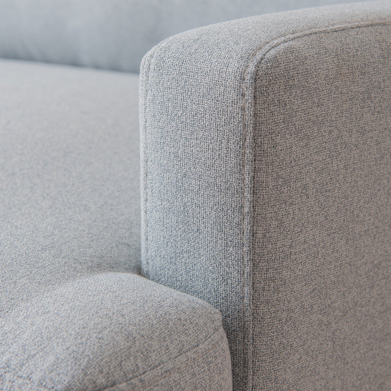 64" W Fabric Upholstered Love seat with metal Legs/High Resilience Sponge Couch for Living Room, Bedroom, Apartment, grey