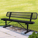 Outdoor Steel Bench With Backrest by HouseOfZazla