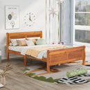 Platform Bed Frame Mattress Foundation Sleigh Bed With Headboard / Footboard / Wood Slat Suppor by HouseOfZazla