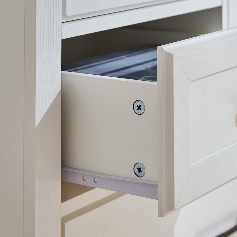 Walker Edison | Farmhouse 5 Drawer Tall Dresser Chest