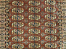4' X 4' Antique Handmade Turkoman Bokhara Balouch Woven Wool Rug Brick Red Nice