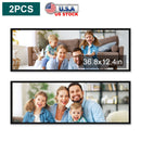 2 Packs 36.8x12.4in Picture Wall Frames Display Panoramic Photo Frame Gallery Poster Frames with Clear Plexiglass MDF Backboard for Family Photos Wedd