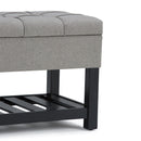 Saxon - Upholstered Transitional Storage Ottoman Bench by Unique Piece Furniture