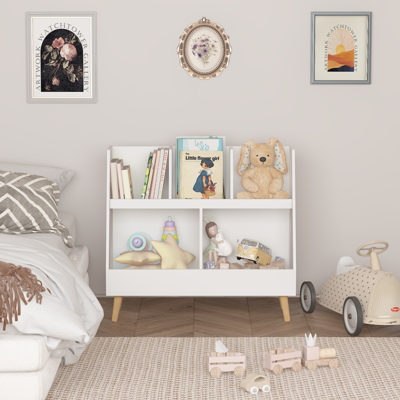 Walker Edison | Kids Bookshelf and Toy Organizer