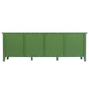 StylishTVcabinet Entertainment CenterTV Stand, TVconsoletable, Media Console, Solidwood Frame, Changhong Glass Door, Metal Handle by HouseOfZazla