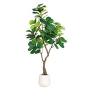6FT Artificial Fiddle Leaf Fig Tree with White Pot