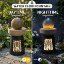 Outdoor Garden Lantern Light with Warm LED Leaf Silhouette