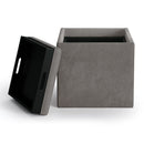 Rockwood - Upholstered Cube Storage Ottoman With Tray by Unique Piece Furniture