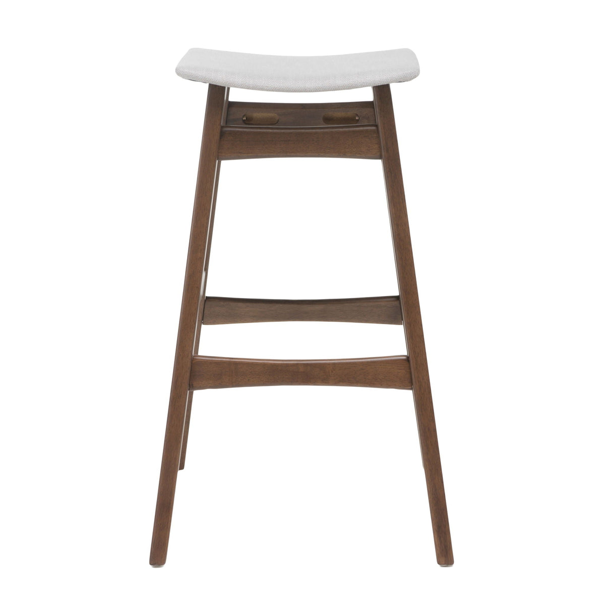 Mid Century Modern Bar Stool Set With Upholstered Seating, photo 11 of 25