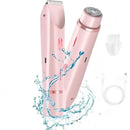 Women’s 2-in-1 Bikini & Facial USB Rechargeable Electric Razor for Wet/Dry Use