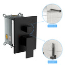 Modern Shower System With Adjustable Slide Bar, Stainless Steel And Brass Construction